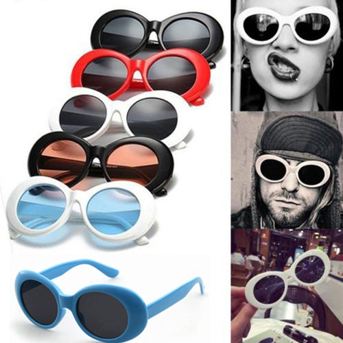 Retro Unisex Oval Grunge Sunglasses