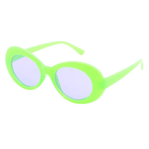 Retro Unisex Oval Grunge Sunglasses