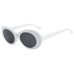 Retro Unisex Oval Grunge Sunglasses