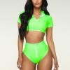 Load image into Gallery viewer, Women Sport Zipper 2 Piece Swimsuit