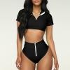 Load image into Gallery viewer, Women Sport Zipper 2 Piece Swimsuit