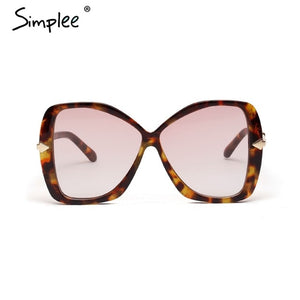 Simplee Retro leopard sunglasses women Glasses lady Luxury plastic sunglasses Vintage fashion feminino shades glasses UV400 2019