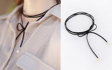 Load image into Gallery viewer, Fashion Long Black Rope Choker Necklace for Women Exquisite statement Necklace Bohemian Style Hot Leather Jewelry Wholesale A45