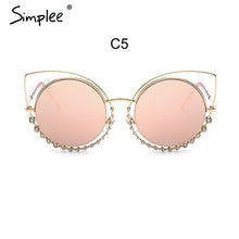 Load image into Gallery viewer, Ultra Cool Crystal Studded Round Retro Shades