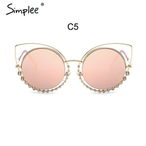 Ultra Cool Crystal Studded Round Retro Shades