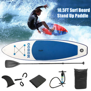 320x78x15cm Inflatable Stand Up Surfboard Surfing Board Water Sport Sup Board with Paddle Pump Foot Safety Rope Tool Kit