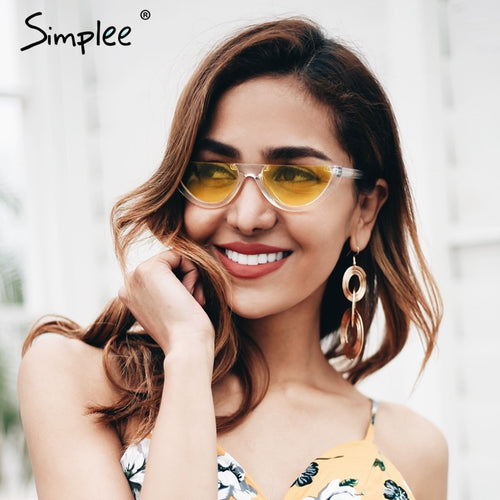 Fashionable Luxury half frame sunglasses