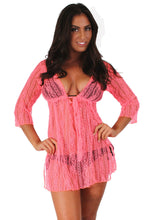 Load image into Gallery viewer, Gorgeous Lace Swimwear Cover up Beach Dress: Black