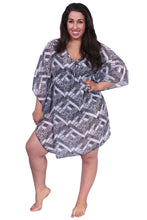 Load image into Gallery viewer, Women&#39;s Plus Size Chiffon Beach Dress Swimwear Cover-Up: BLACK