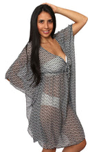 Load image into Gallery viewer, Women&#39;s Plus Size Chiffon Beach Dress Swimwear Cover-Up: BLACK