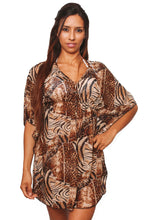 Load image into Gallery viewer, Women&#39;s Plus Size Chiffon Beach Dress Swimwear Cover-Up: BLACK