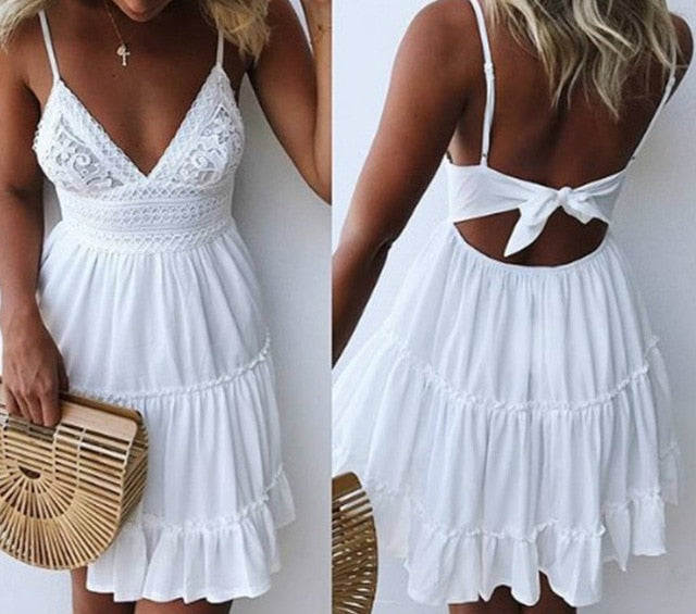 Ladies Summer Spaghetti Strap Dress