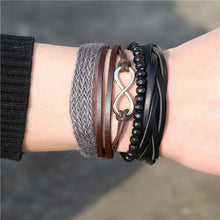 Load image into Gallery viewer, Women&#39;s Infinity Leather Bracelets