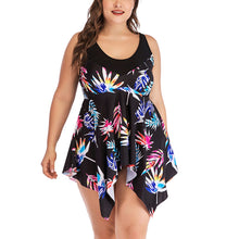 Load image into Gallery viewer, Women Plus Size Print Tankini Swimjupmsuit Swimsuit Beachwear Padded Swimwear