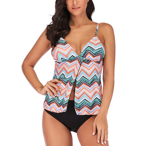 Women Plus Size Print Tankini Swimjupmsuit Swimsuit Beachwear Padded Swimwear