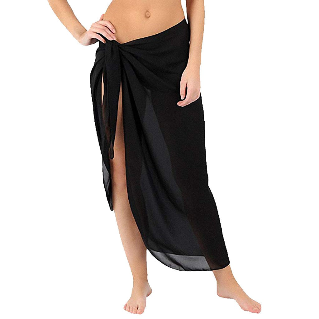 Black Chiffon Wrap Beach