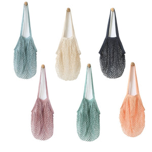 Woven Cotton Net Beach Bag