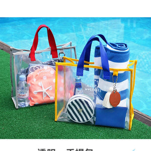 Transparent beach tote bag