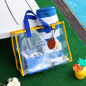 Transparent beach tote bag