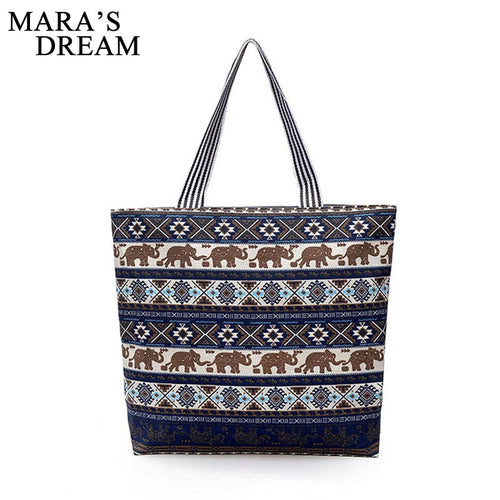 Mara's Dream Casual Printed Women Handbag Large Capacity Tote Canvas Shoulder Bag Beach Bags Leisure Tote Feminina Shopping Bags