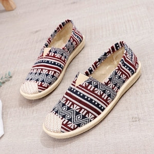 Femmes Chaussures Plates Women Soft & Comfortable Slip on Canvas Flat Shoes Lady Cute Sweet Ballet Dance Shoes Cool Shoes E214