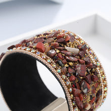 Load image into Gallery viewer, Fashion Beads Silver Clasp Chakra Bracelet Jewelry Handmade Multi Color Natural Stone Beads Leather Wrap Bracelets Bangles