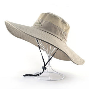 Sun Hats For Men Outdoor UV Protection Visor Cap Women Casual Beach Hat Summer Breathable Wide Brim Fishing Climbing Bucket Caps