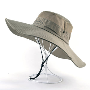 Sun Hats For Men Outdoor UV Protection Visor Cap Women Casual Beach Hat Summer Breathable Wide Brim Fishing Climbing Bucket Caps