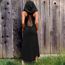 Load image into Gallery viewer, Women&#39;s Medieval Star Back Cut-Out Long Dress